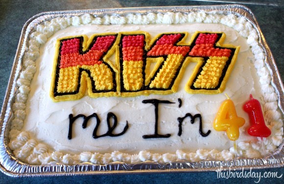 Easy fun cake design for KISS or heavy metal fan