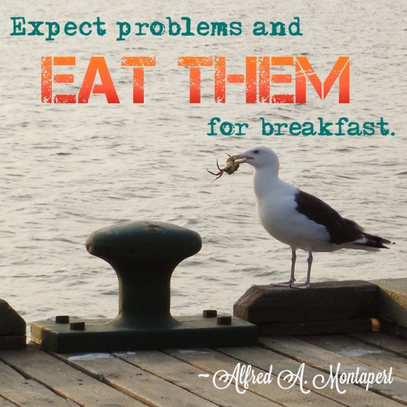 Expect problems and eat them for breakfast quote by Alfred A Montapert